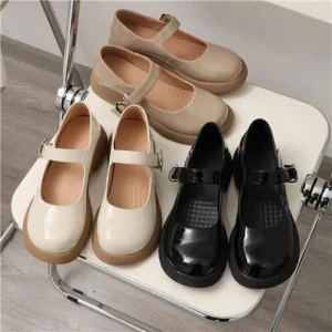 Latte Round-Toe Elastic Cushion Loafer