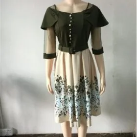 Off Shoulder Mesh Sleeve Party Wear Dress For