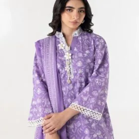 Lavender Bloom – Digital Printed Lawn 3 Piece